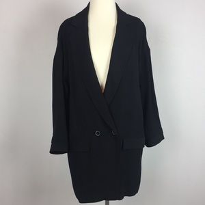 Zara Long Oversized Black Blazer